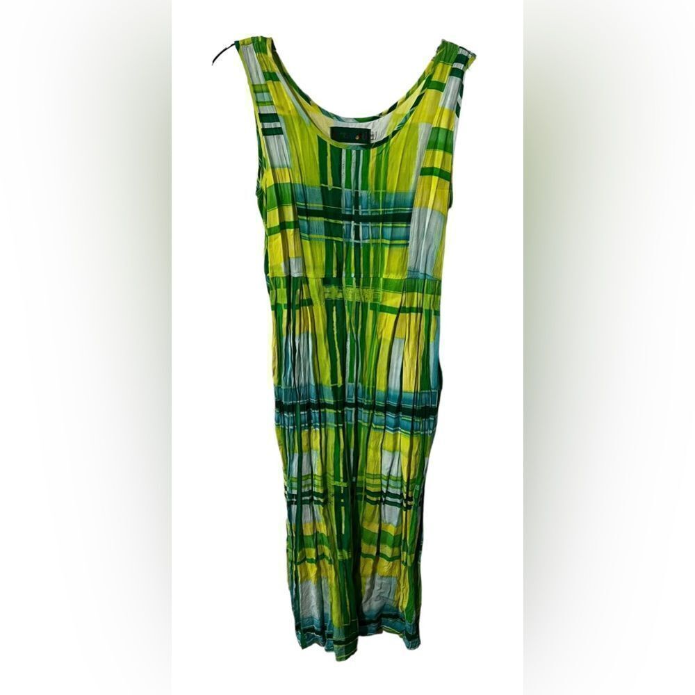Jams World Plaid Green & Yellow Maxi Dress